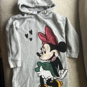 Zara Gray Hoodie with Minnie Mouse Graphic